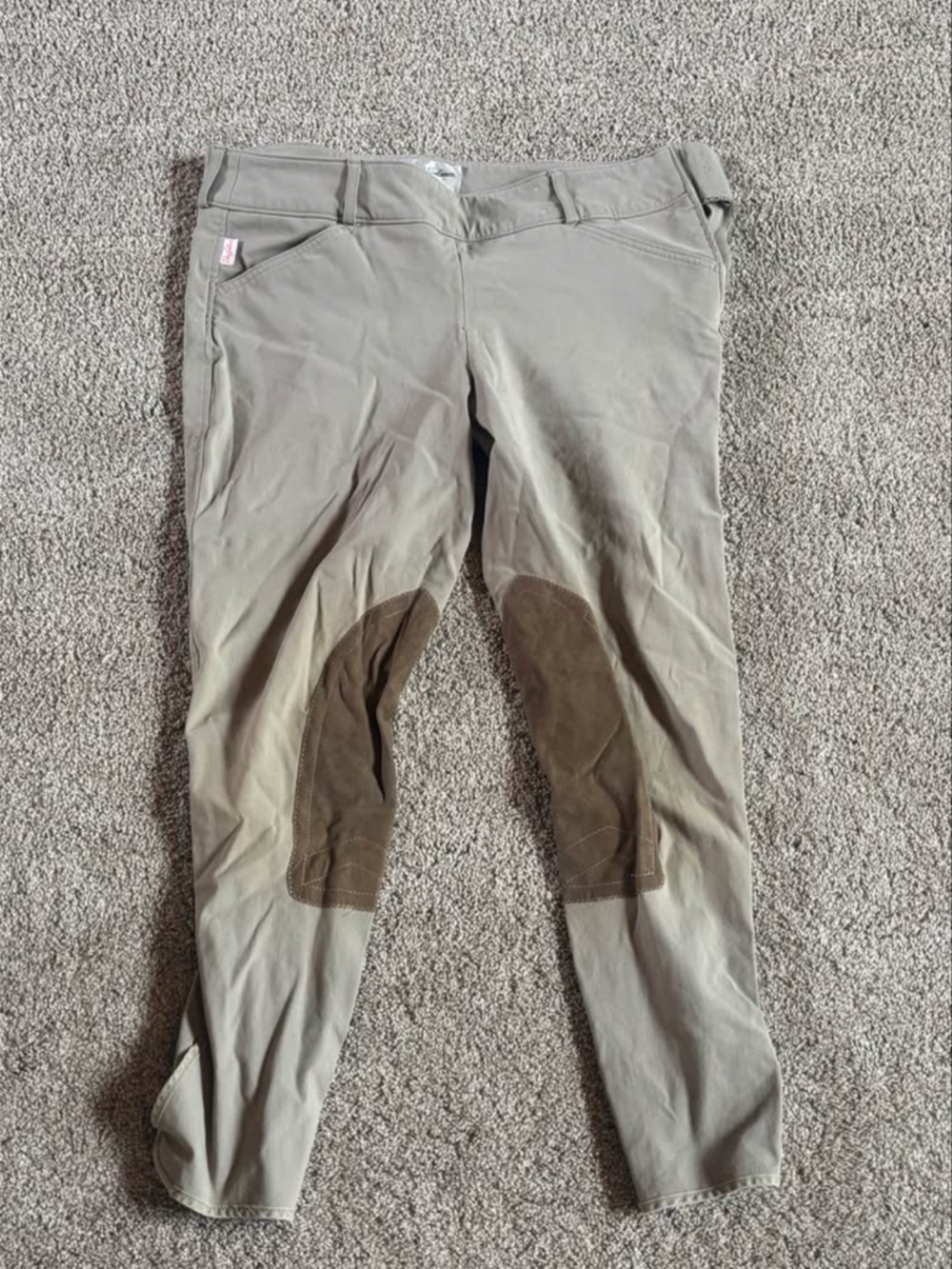 The Tailored Sportsman Riding Breeches- Tan 32R Side-zip- Used- Made in USA